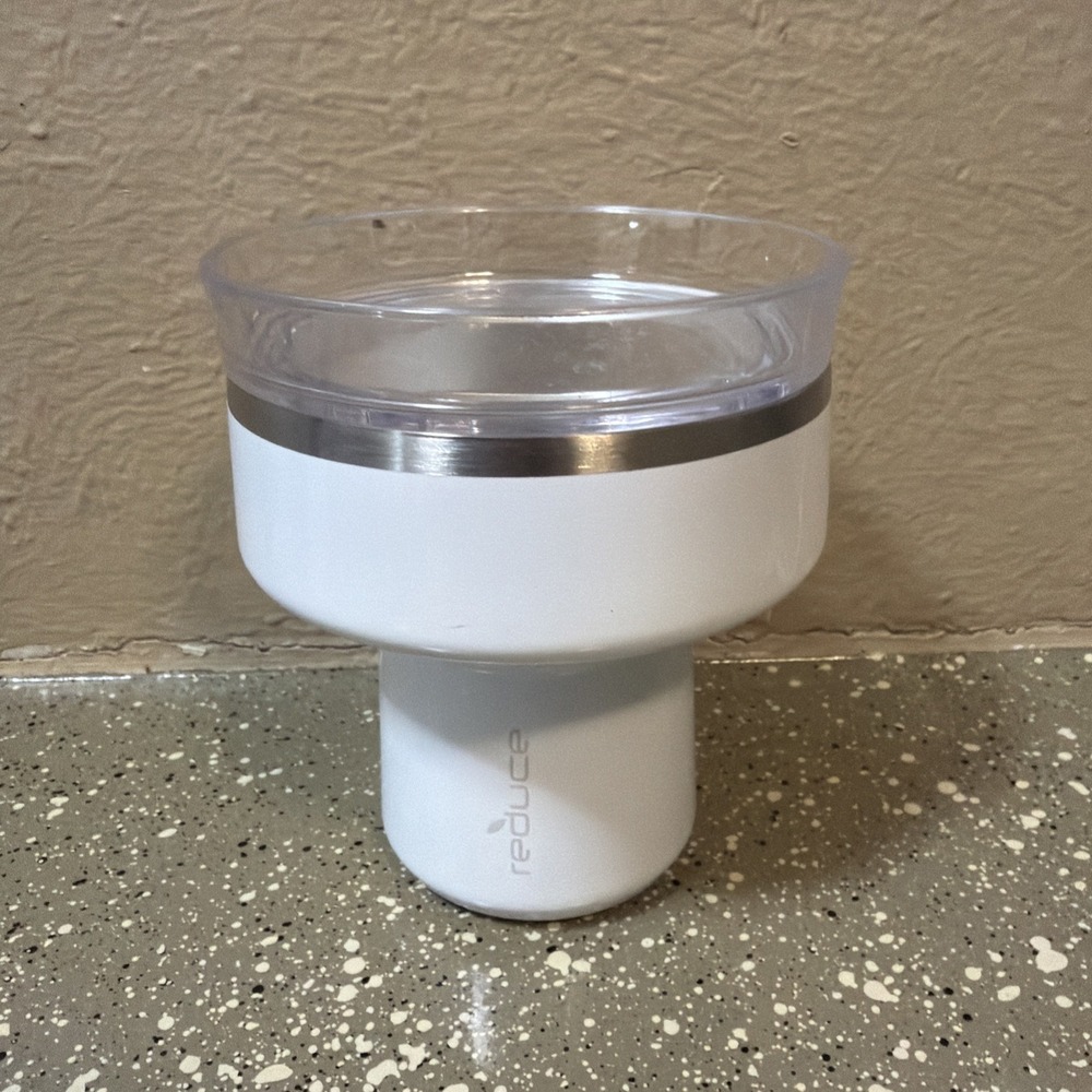 Reduce Saltini Margarita‎ Tumbler White 12 oz Insulated Cup w 360° Sip Lid EUC